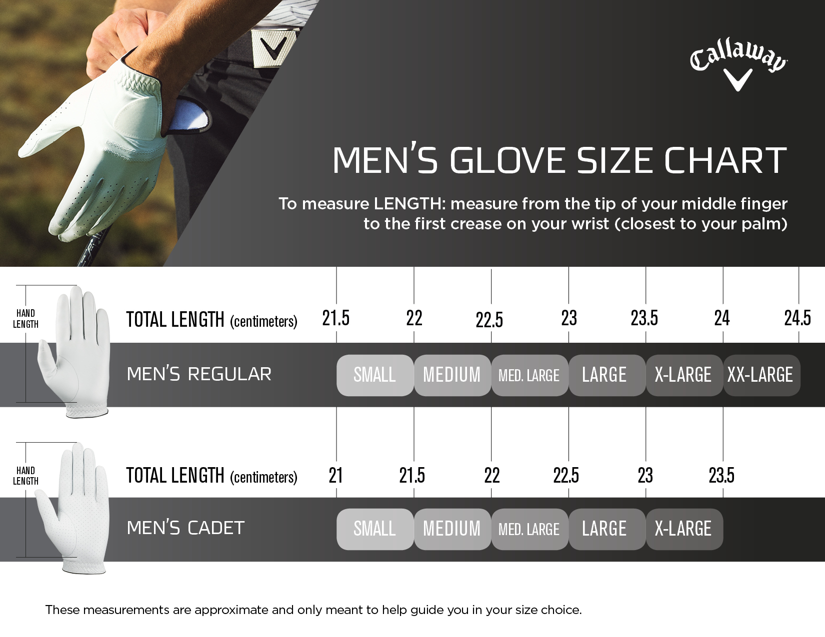 Taylormade Golf Glove Size Chart